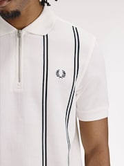 Белый - Рубашка поло в вертикальную полоску Fred Perry - Изображение 5 7