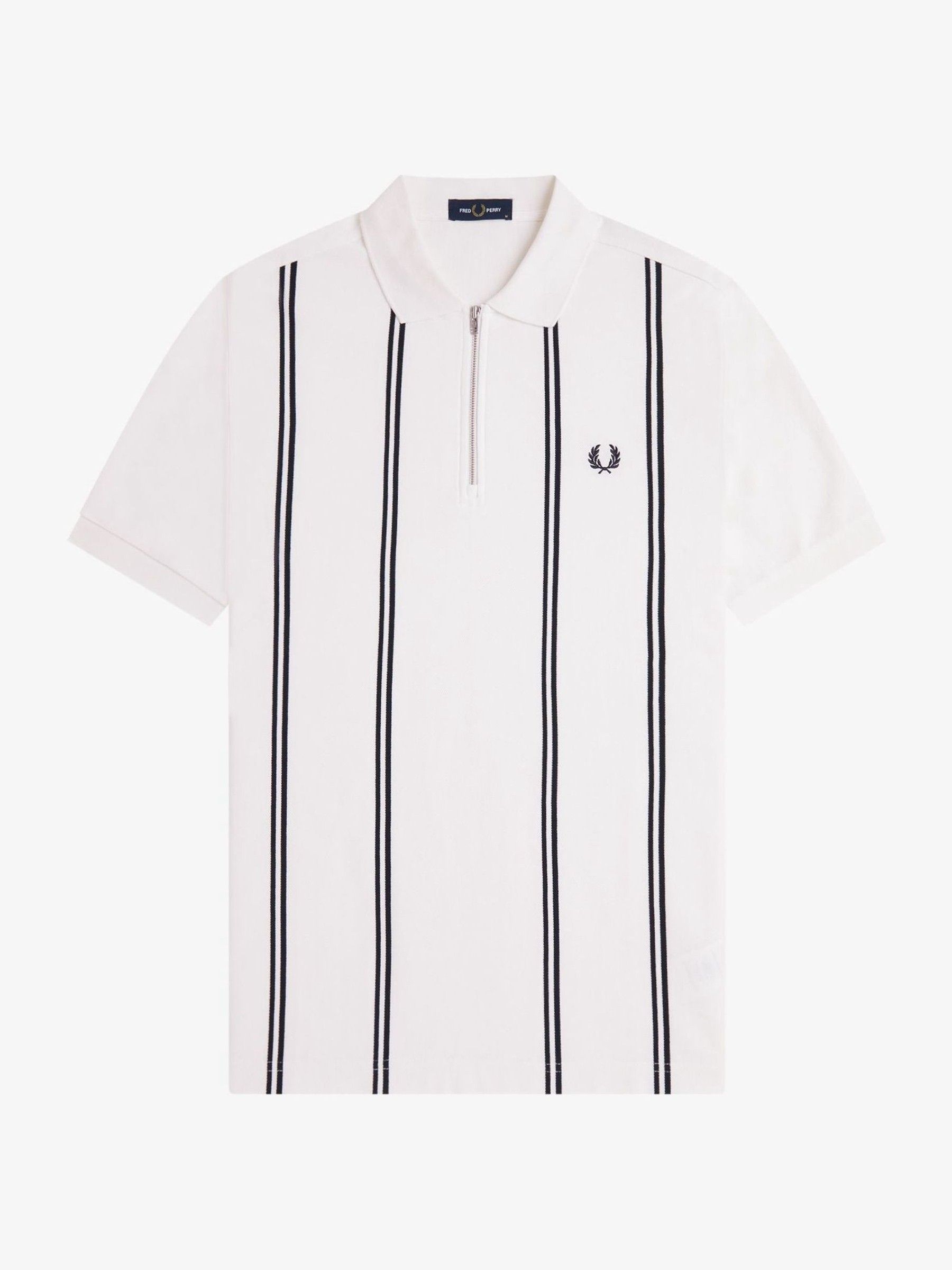Buy Fred Perry White Vertical Stripe Polo Shirt from the Next UK