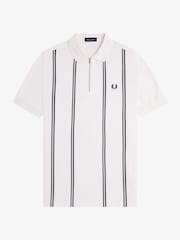 Белый - Рубашка поло в вертикальную полоску Fred Perry - Изображение 7 7
