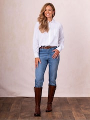 Lakeland Clothing Nara Long Sleeve Cotton White Shirt - Image 3 of 5