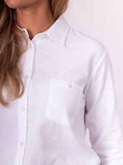 Lakeland Clothing Nara Long Sleeve Cotton White Shirt - Image 5 of 5