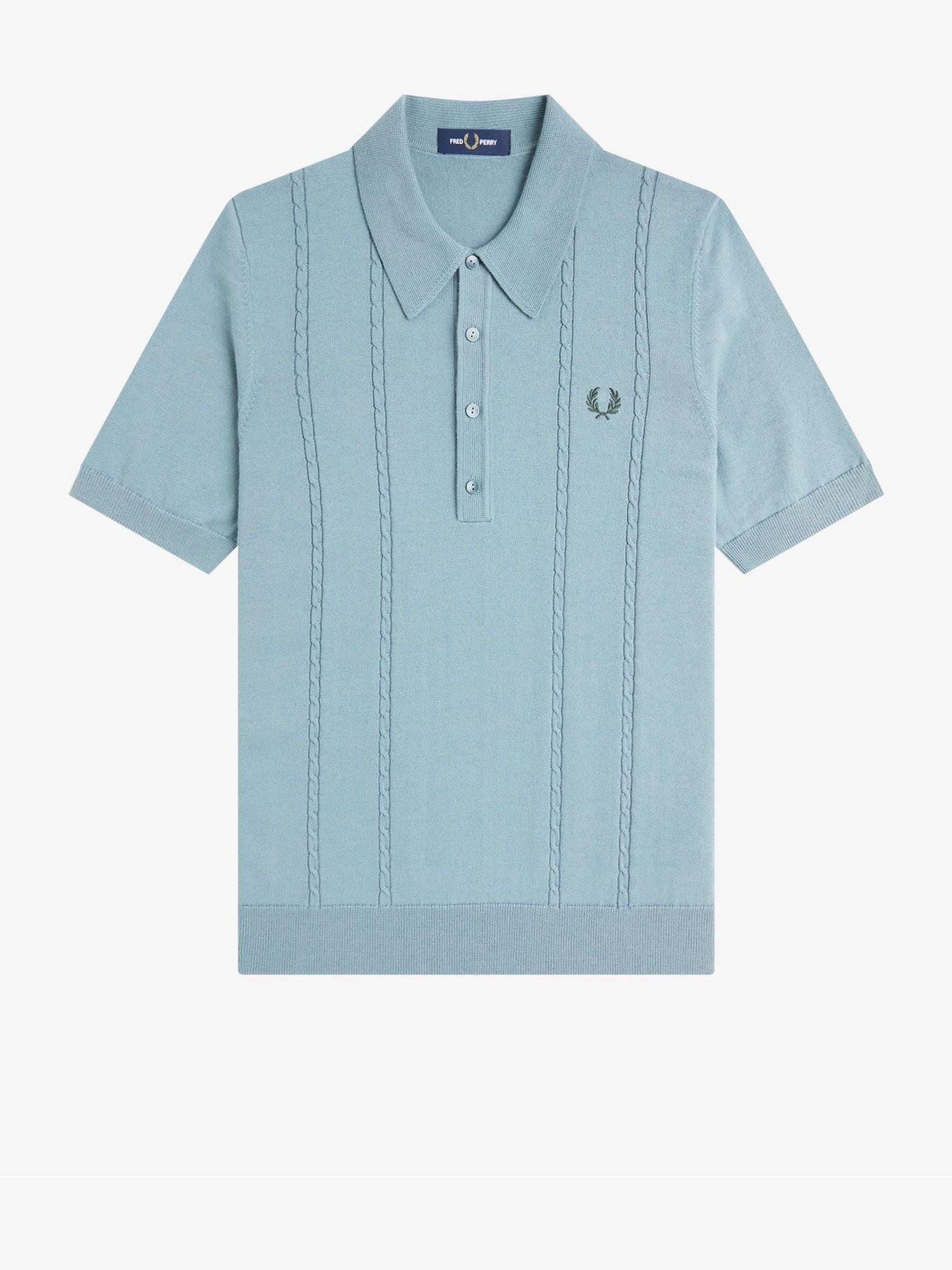 ポロシャツ FRED PERRY   cable knit shirt Buy Fred Perry Light Blue Cable Knitted Polo Shirt from Next Canada