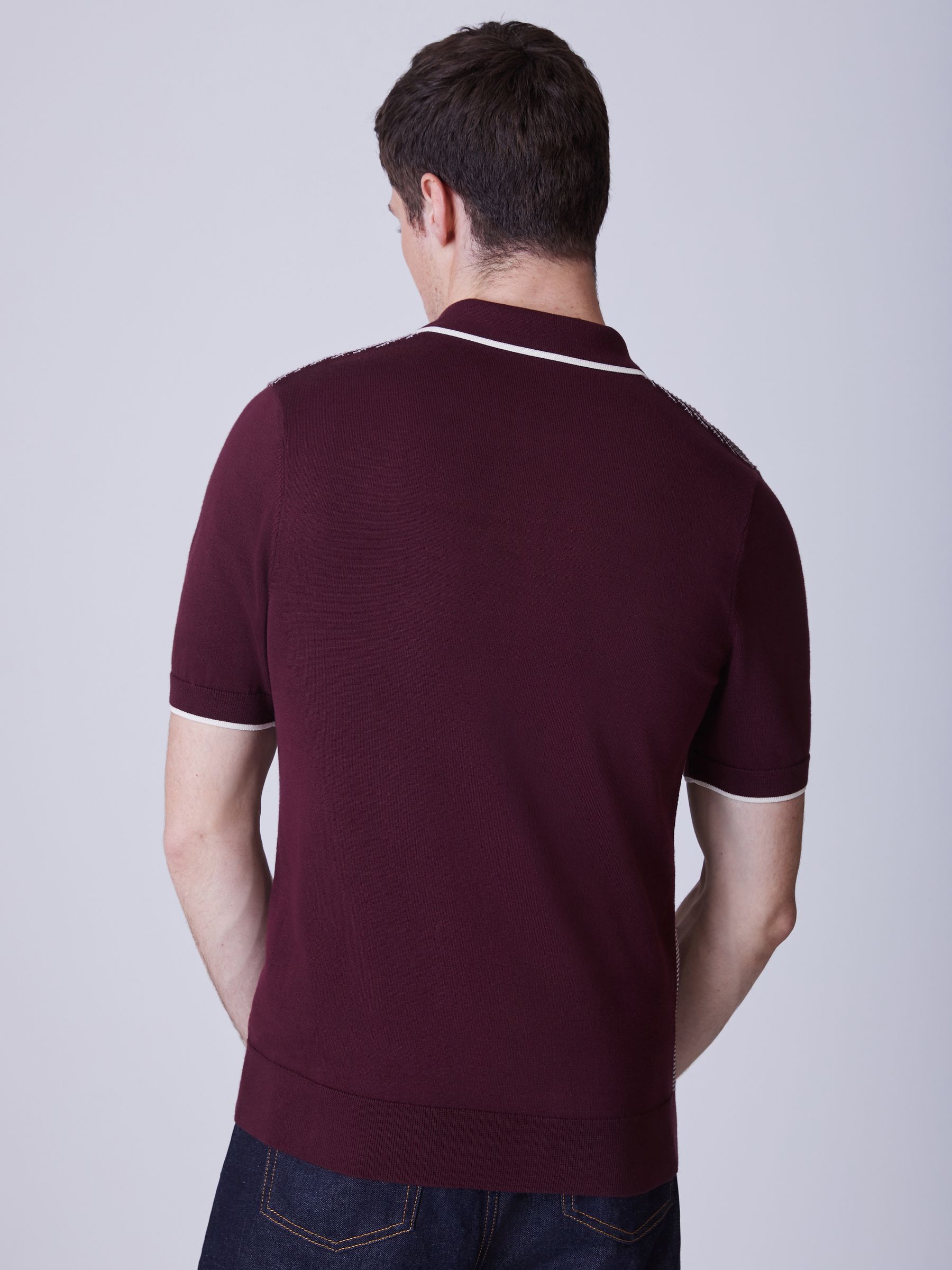 Buy Fred Perry Red Tonic Waffle Knitted Polo Shirt from Next USA