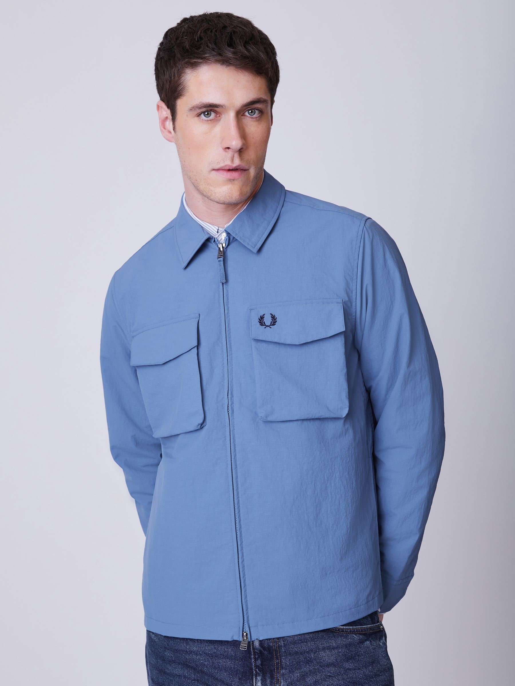 perry様3点 Buy Fred Perry Blue Ripstop Pocket Overshirt from Next Canada