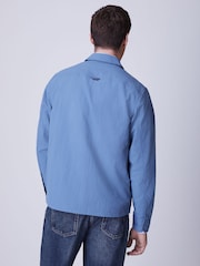 Fred Perry Blue Ripstop Pocket Zip Overshirt - Image 3 of 5