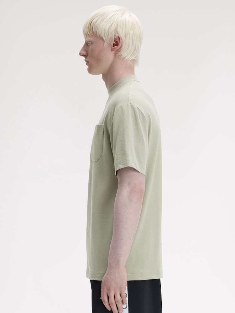 Fred Perry Green Pocket Detail T-Shirt - Image 2 of 5
