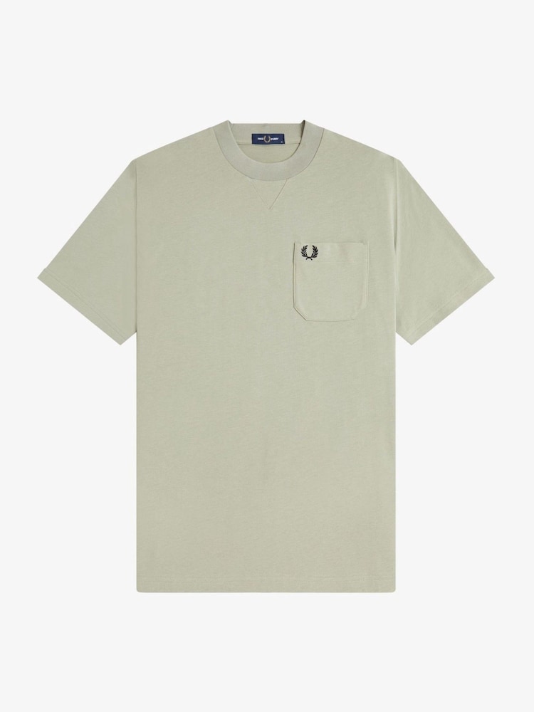 Fred Perry Green Pocket Detail T-Shirt - Image 5 of 5