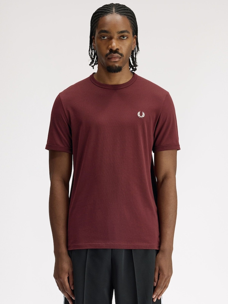 Fred Perry Red Ringer T-Shirt - Image 1 of 5 Fred Perry Red Ringer T-Shirt - Image 1 of 5