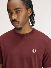 Fred Perry Red Ringer T-Shirt - Image 4 of 5