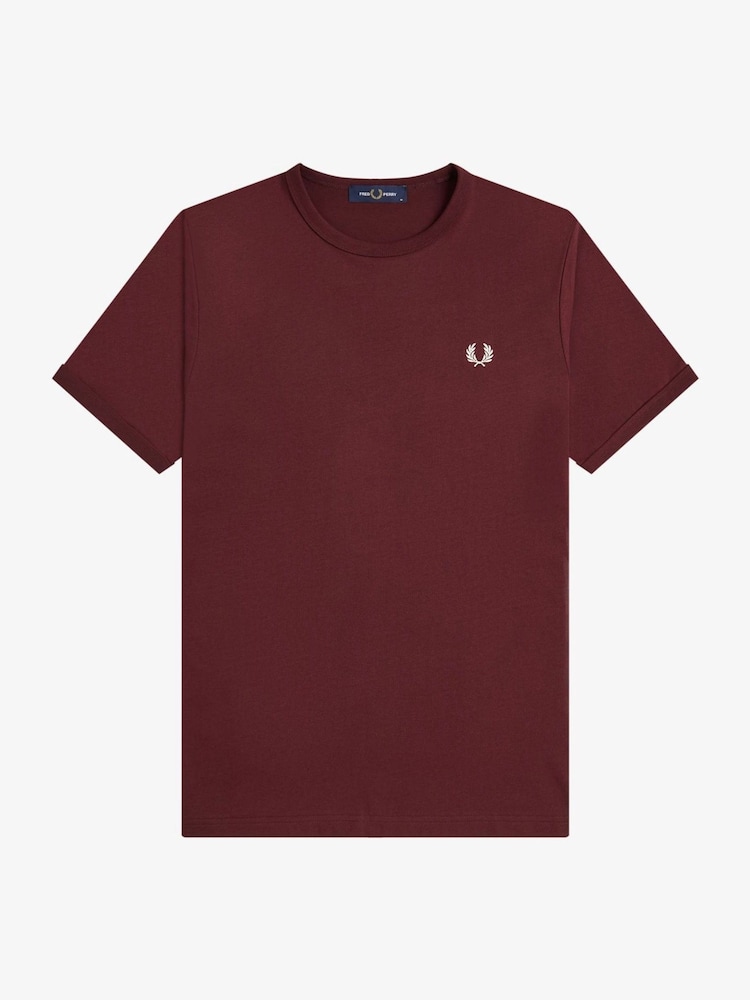 Fred Perry Red Ringer T-Shirt - Image 5 of 5 Fred Perry Red Ringer T-Shirt - Image 5 of 5