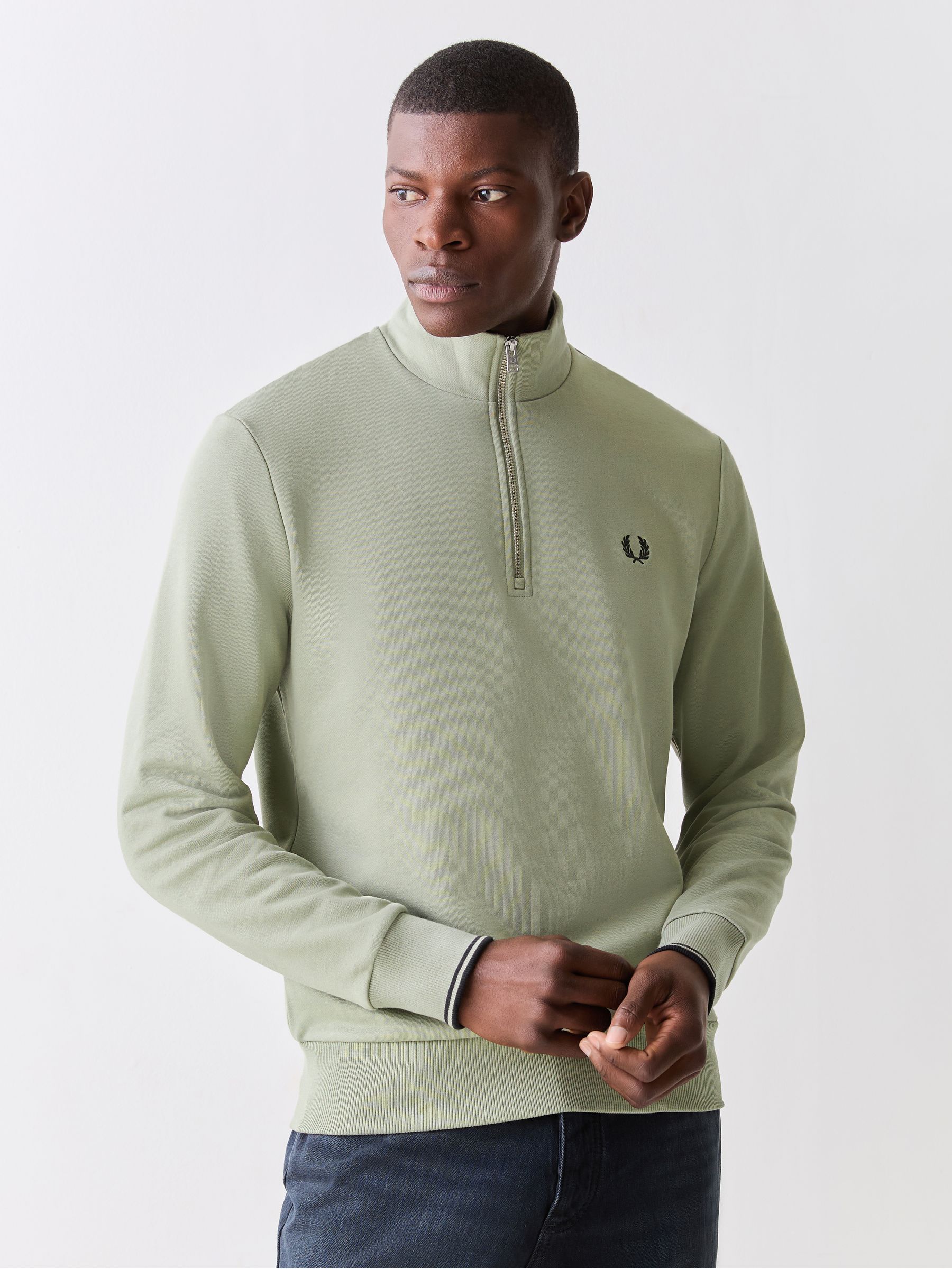 Buy Fred Perry Mint Green Zip Sweatshirt from the Next UK online shop