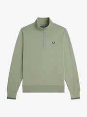 Fred Perry Mint Green Zip Sweatshirt - Image 1 of 1