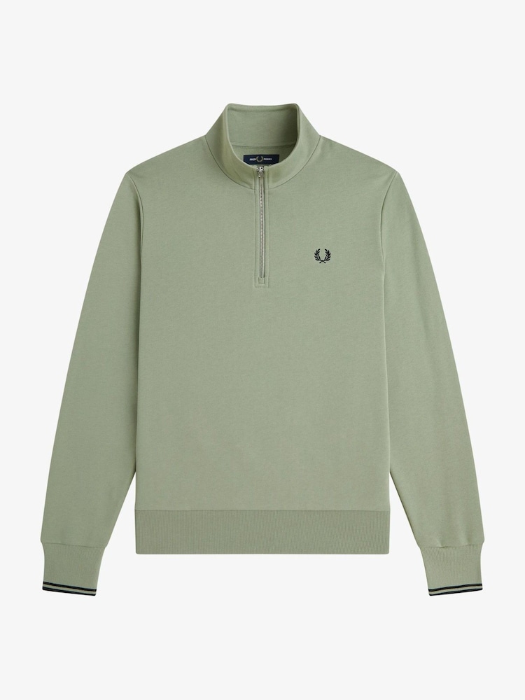Miętowozielony - Bluza Fred Perry zapinana na zamek - Obraz 1 z 1 Miętowozielony - Bluza Fred Perry zapinana na zamek - Obraz 1 z 1