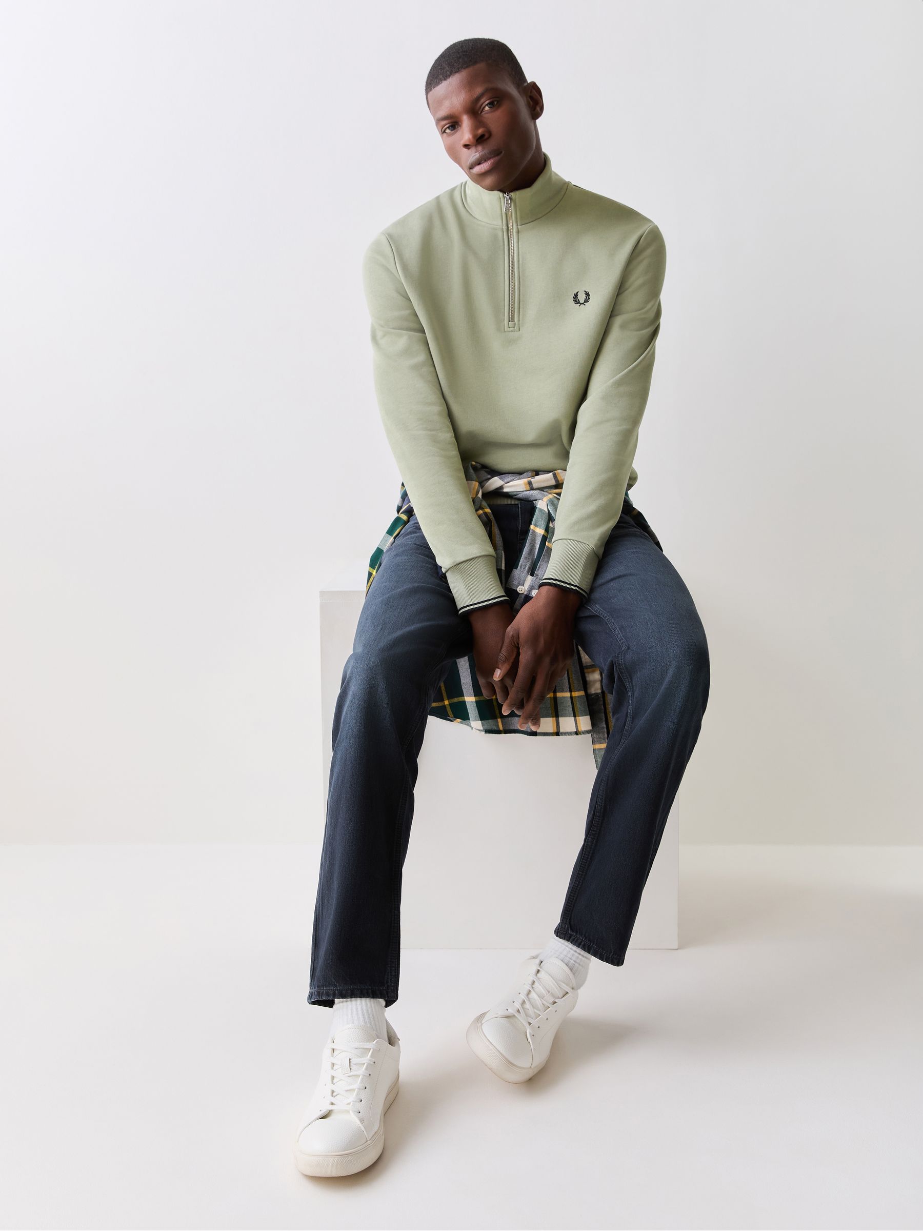 Buy Fred Perry Mint Green Zip Sweatshirt from the Next UK online shop