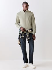 Fred Perry Mint Green Zip Sweatshirt - Image 4 of 7