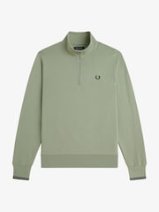 Fred Perry Mint Green Zip Sweatshirt - Image 6 of 7