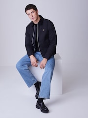 Fred Perry Black Cotton Caban Jacket - Image 2 of 5