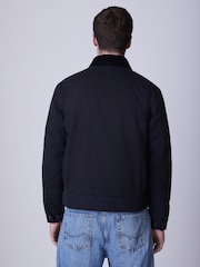 Fred Perry Black Cotton Caban Jacket - Image 3 of 5