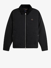 Fred Perry Black Cotton Caban Jacket - Image 5 of 5