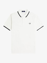 Fred Perry White Collar Detail Polo Shirt - Image 1 of 1