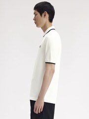 Fred Perry White Collar Detail Polo Shirt - Image 2 of 5