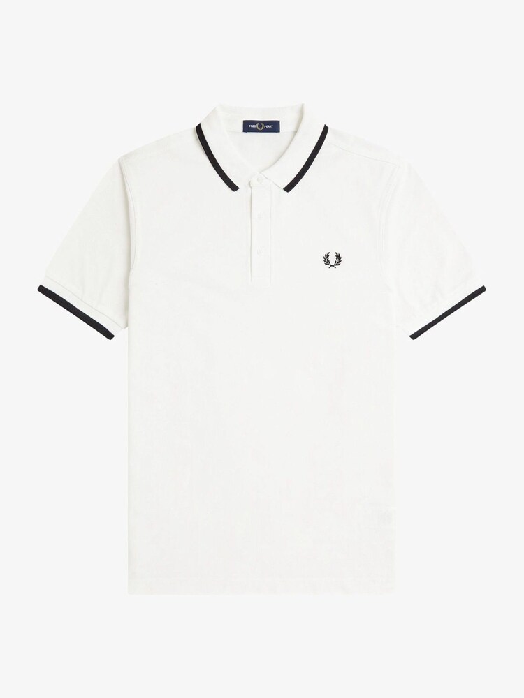 Fred Perry White Collar Detail Polo Shirt - Image 5 of 5