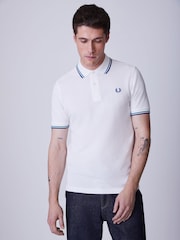 Fred Perry White Tipped Polo Shirt - Image 1 of 5