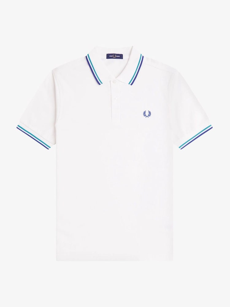 Fred Perry White Tipped Polo Shirt - Image 5 of 5 Fred Perry White Tipped Polo Shirt - Image 5 of 5