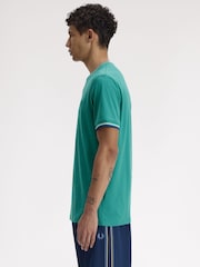 Fred Perry Green Twin Tipped T-Shirt - Image 3 of 5