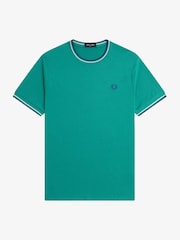 Fred Perry Green Twin Tipped T-Shirt - Image 5 of 5