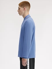 Fred Perry Sky Blue Sleeve Twin Tipped Polo Shirt - Image 2 of 6