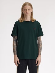 Fred Perry Green Ringer T-Shirt - Image 1 of 5
