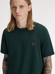 Fred Perry Green Ringer T-Shirt - Image 3 of 5