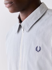 Fred Perry Stripe Seersucker Zip Overshirt - Image 5 de 7