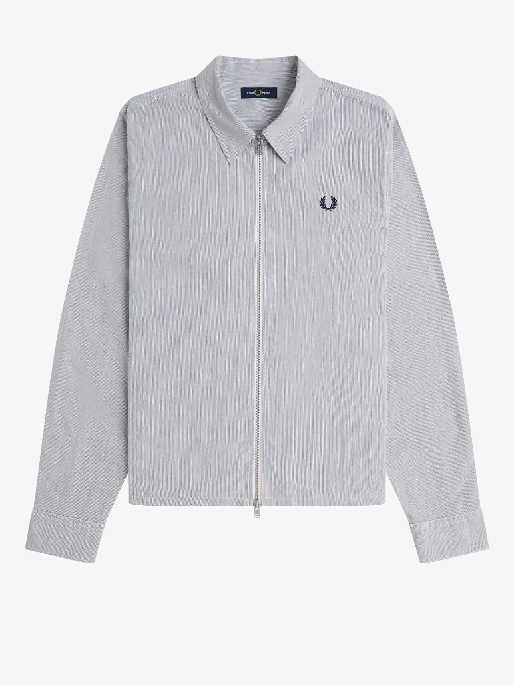 Buy Fred Perry Blue Stripe Seersucker Zip Overshirt from Next USA