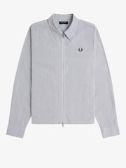 Fred Perry Stripe Seersucker Zip Overshirt - Image 7 de 7