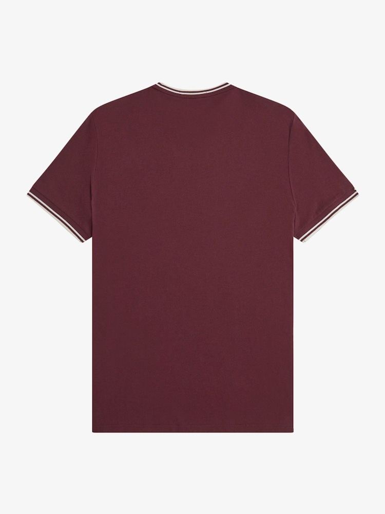 Rød - Fred Perry Twin Tipped Logo T-skjorte - Bilde 6 av 6