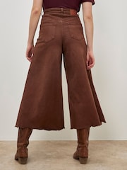 Apricot Brown Giana Two Pocket Wide Jeans - Image 3 of 5