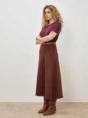 Apricot Brown Giana Two Pocket Wide Jeans - Image 4 of 5