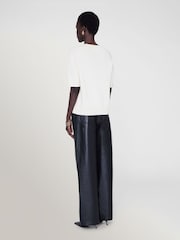 ANINE BING Black Black Leather Manon Trousers - Image 2 of 2
