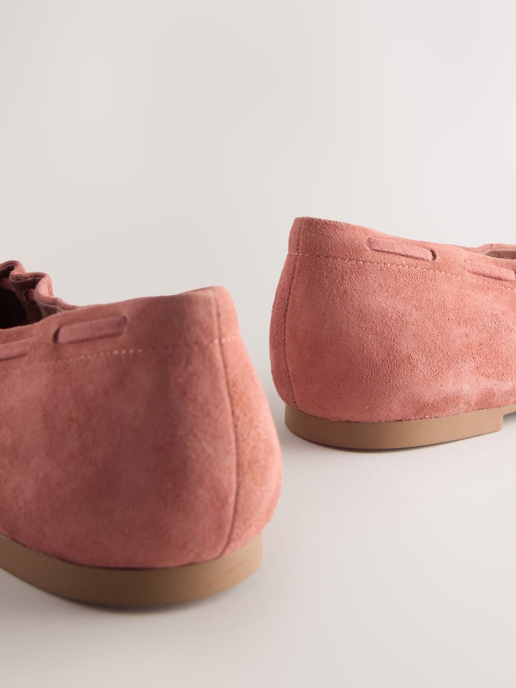 Terracotta Forever Comfort® Leather Ruched Charm Ballet Flats - Image 10 of 10