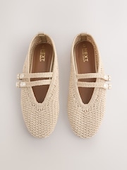 Natural Forever Comfort® Crochet Weave Mary Jane Shoes - Image 1 of 6