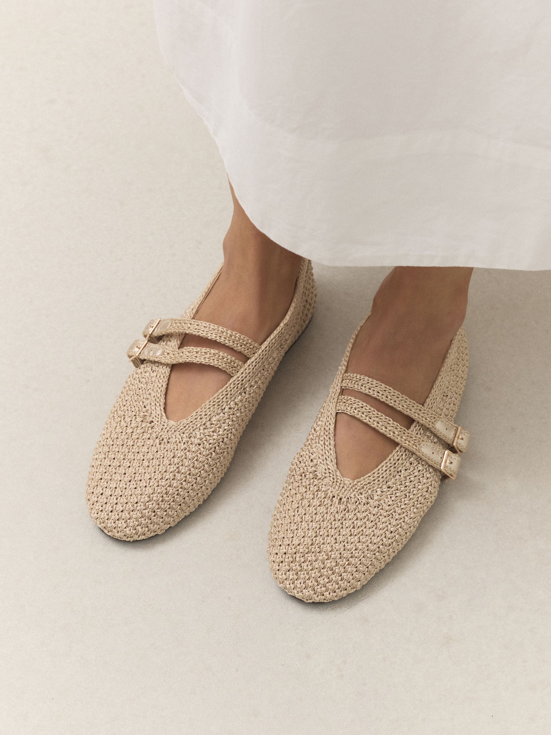 Buy Natural Forever Comfort® Crochet Weave Mary Jane Shoes from
