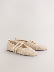 Natural Forever Comfort® Crochet Weave Mary Jane Shoes - Image 3 of 6