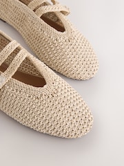 Natural Forever Comfort® Crochet Weave Mary Jane Shoes - Image 4 of 6
