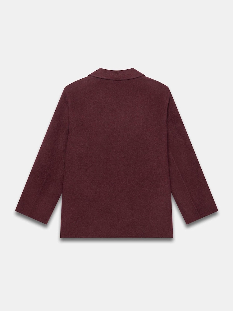 Mint Velvet Red Burgundy Wool Blend Hand Finished Blazer - Image 8 of 8
