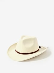 Mint Velvet Cream Cowboy Hat - Image 3 of 6