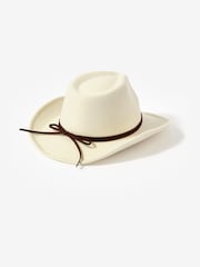 Mint Velvet Cream Cowboy Hat - Image 5 of 6