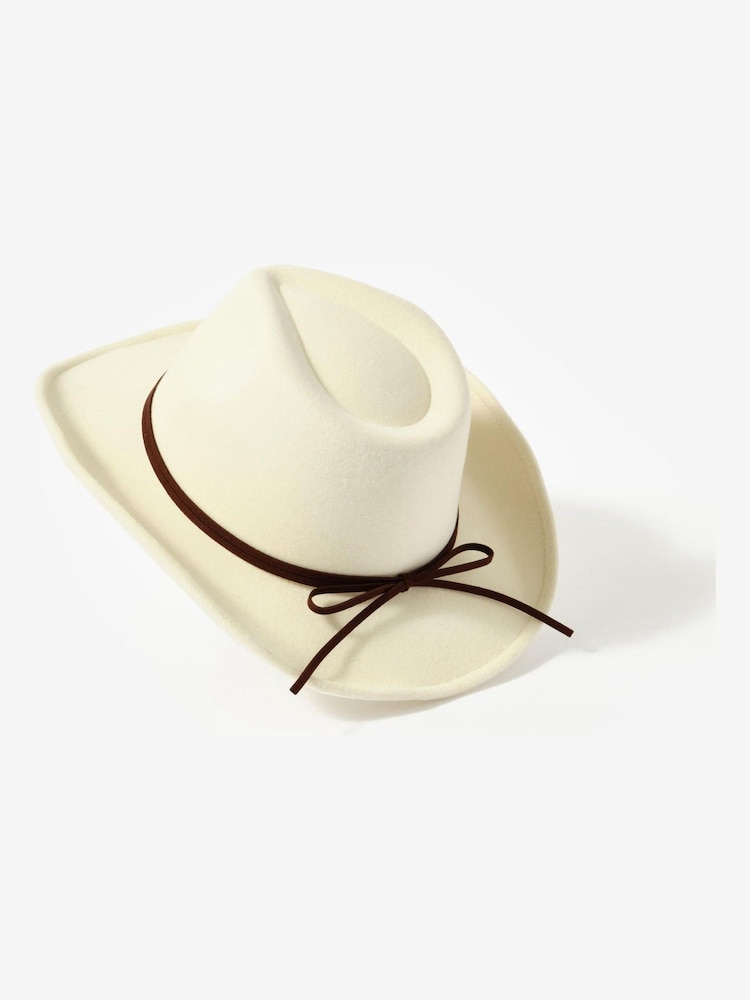 Mint Velvet Cream Cowboy Hat - Image 6 of 6