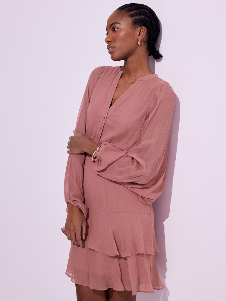 boho blush dress Pink Boho Lace Maxi Dress